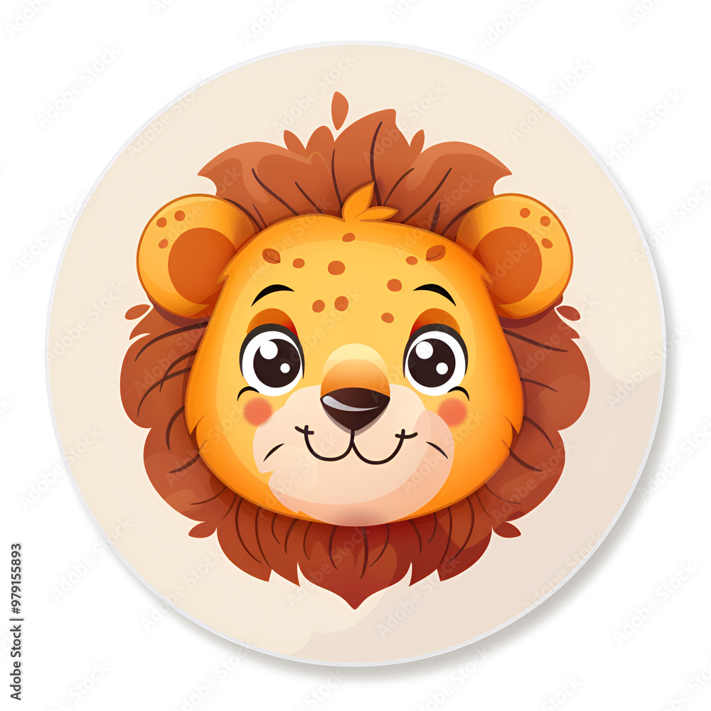 Children's print for clothes. Cute lion cub Children's print for clothes. Cute lion cub