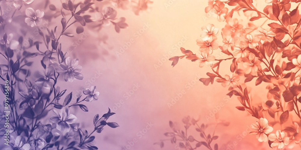 Soft pastel floral background with delicate flowers on a blurred background. Soft pastel floral background with delicate flowers on a blurred background.