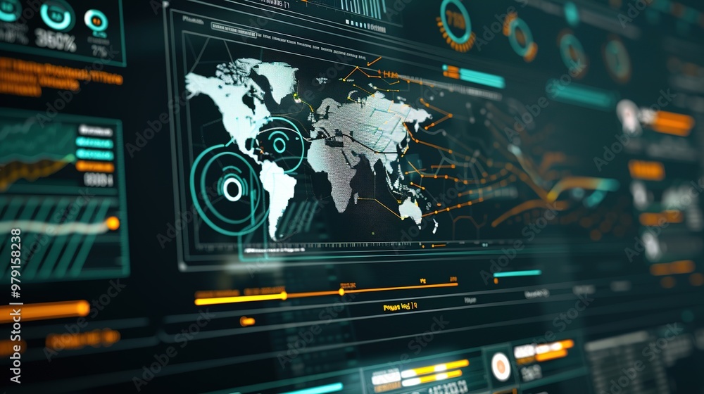 Fototapeta premium Crime Forecasting: A Visual Representation of High-Risk Areas. Technology,AI,machine learning,law enforcement,police,security,cybercrime,terrorism.