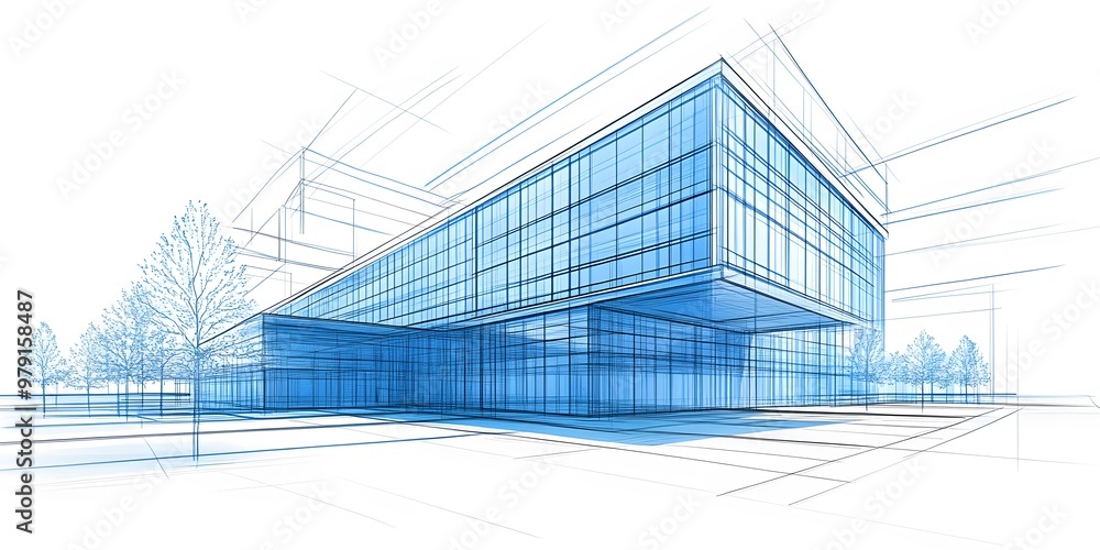 Sophisticated Wireframe Drawing of Live Abstract High Skyscrapers Exterior for Elite Architectural Design and Urban Planning Sophisticated Wireframe Drawing of Live Abstract High Skyscrapers Exterior for Elite Architectural Design and Urban Planning