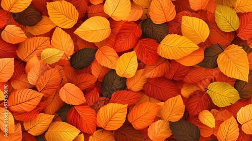 Wallpaper Mural Autumn Leaves Background Pattern Torontodigital.ca