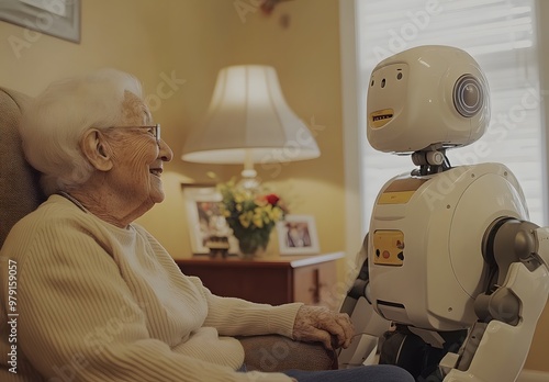 Innovative Future of Geriatric Care with Smart Robots in Retirement Homes for Advanced Nursing Assistance photo