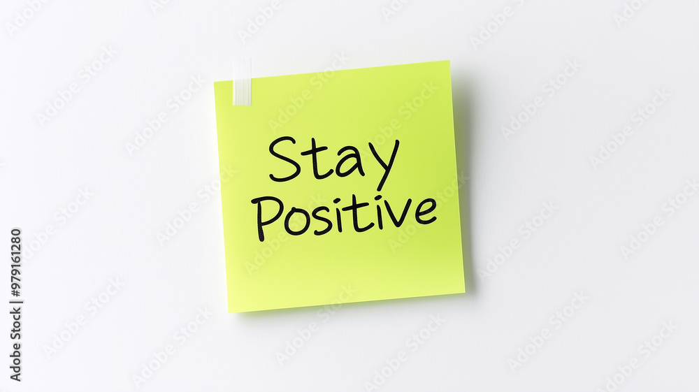 Sticky Note: A single green sticky note with the words Sticky Note: A single green sticky note with the words