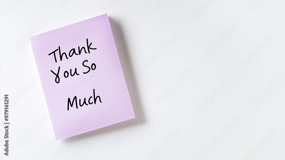Sticky Note: A single lavender sticky note with the words Sticky Note: A single lavender sticky note with the words