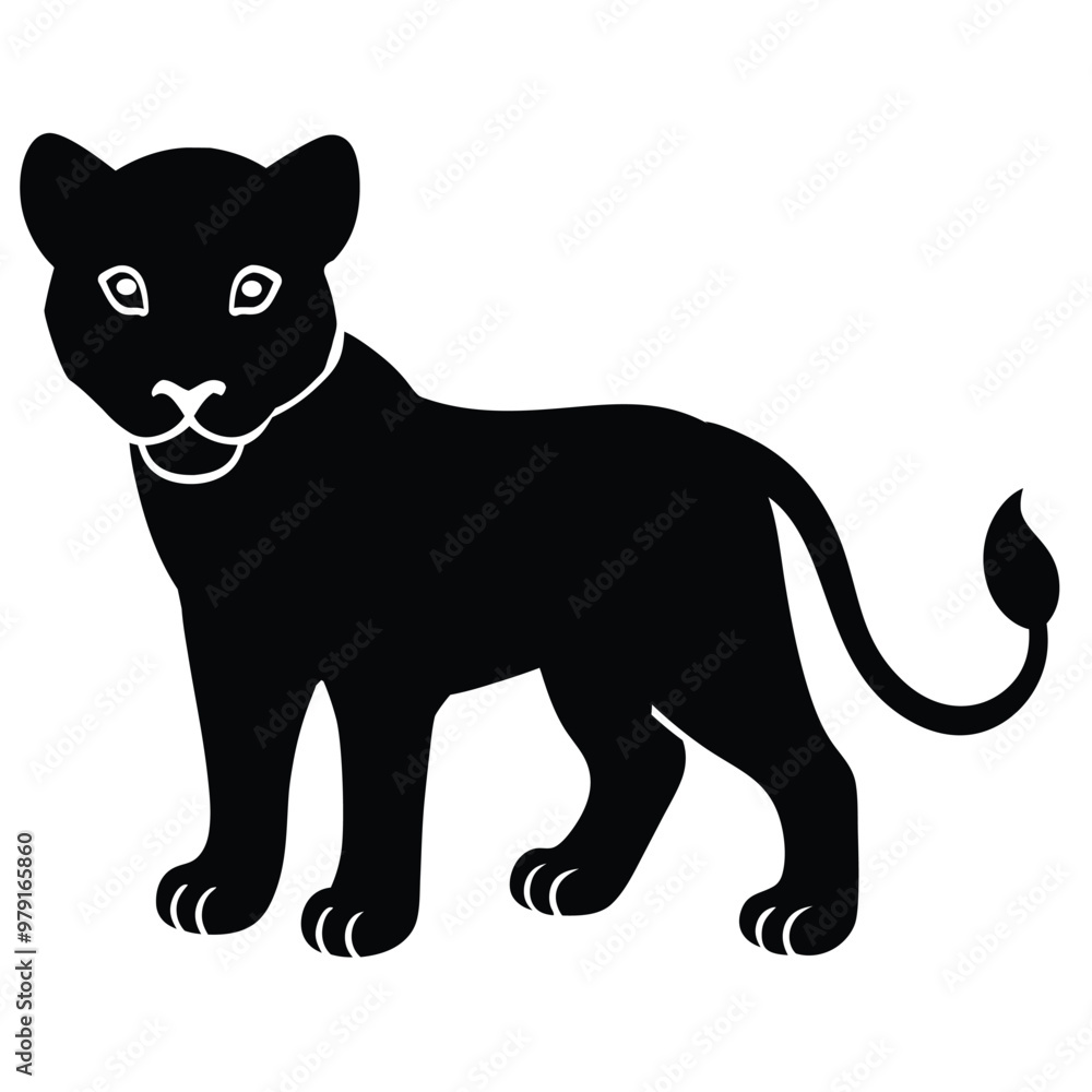 Silhouette Lion Icon Vector Illustration Silhouette Lion Icon Vector Illustration
