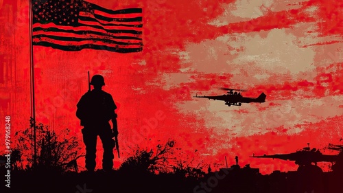 Vietnam War Veterans Day background vector illustration .generative ai