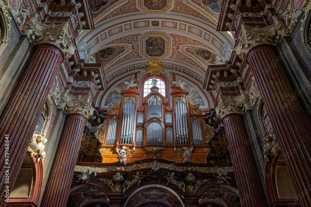 Obraz premium Ladegast organ, Poznan Fara (Polish: Fara Poznańska), baroque architecture - taken with a Nikon SLR camera, 24 Mpix matrix