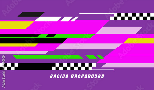 Sharp abstract background with racing style vector design template