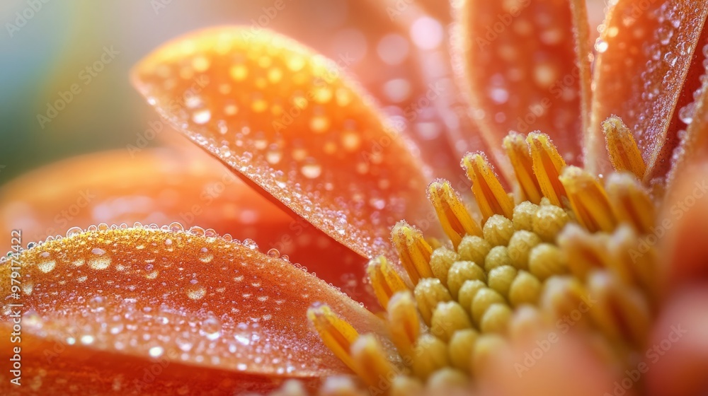 Botanical Close-Up: Microscopic View of a Flower Petal with Visible Cellular Structure, Color Gradients, and Scattered Pollen Grains, Blurred Surrounding Petals, Soft Natural Light, Sharp Focus Botanical Close-Up: Microscopic View of a Flower Petal with Visible Cellular Structure, Color Gradients, and Scattered Pollen Grains, Blurred Surrounding Petals, Soft Natural Light, Sharp Focus