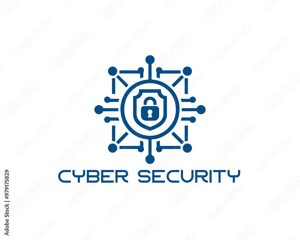 Cyber security logo icon symbol vector illustration. Modern cyber security logo Cyber security logo icon symbol vector illustration. Modern cyber security logo