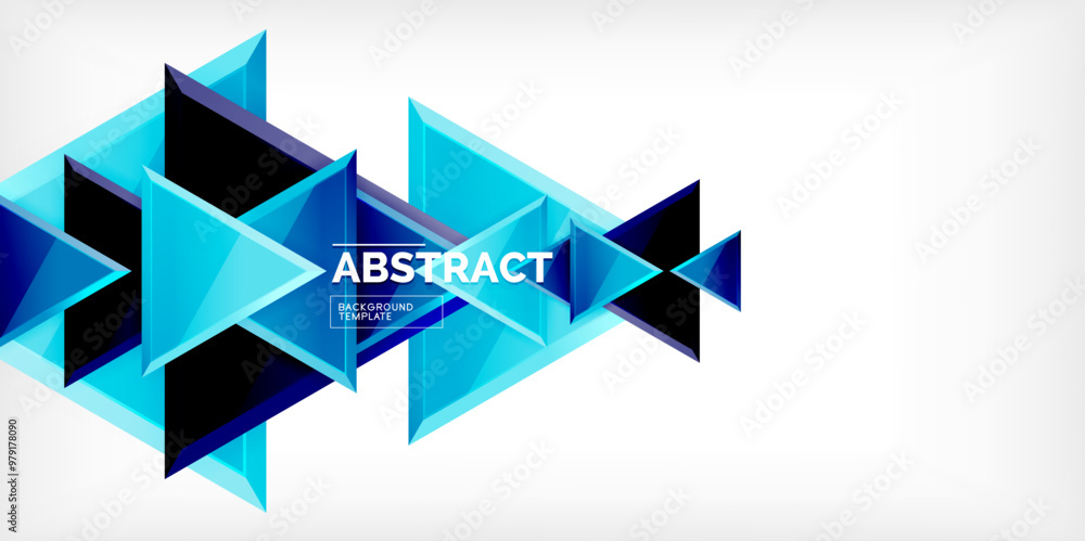 Abstract background - glossy triangles. Vector Illustration For Wallpaper, Banner, Background, Card, Book Illustration, landing page