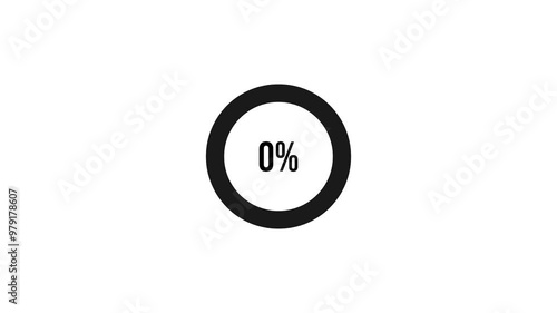 Wallpaper Mural 4K Looping Motion Circle loading and progress on white background, Set of circle percentage diagrams
 Torontodigital.ca