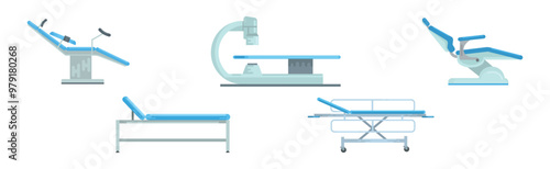 Hospital and Medical Diagnostic Equipment for Health Monitoring Vector Set