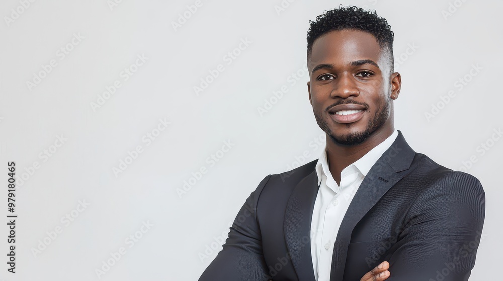 Portrait of a Smiling Black Man in a Suit Portrait of a Smiling Black Man in a Suit