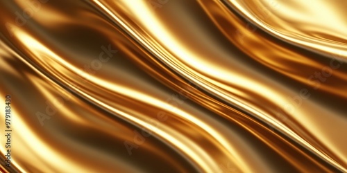 A smooth, flowing golden fabric texture creating an elegant and luxurious appearance.