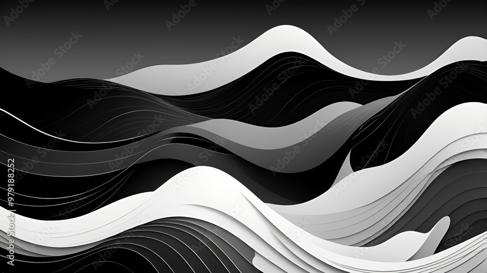 Fototapeta premium black white gradient background