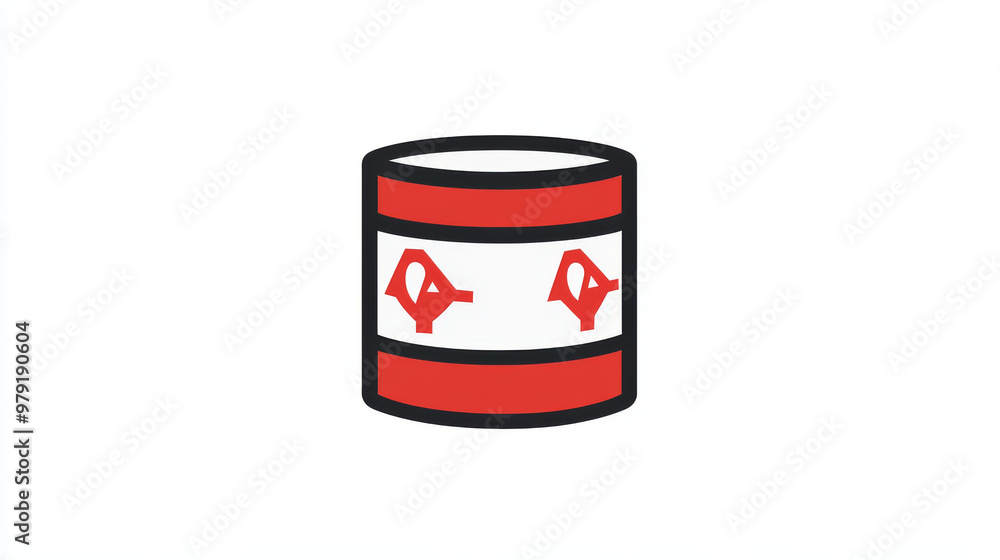 A symbol representing oil. It looks like an oil barrel or drum. This icon is often used in the oil industry. A symbol representing oil. It looks like an oil barrel or drum. This icon is often used in the oil industry.