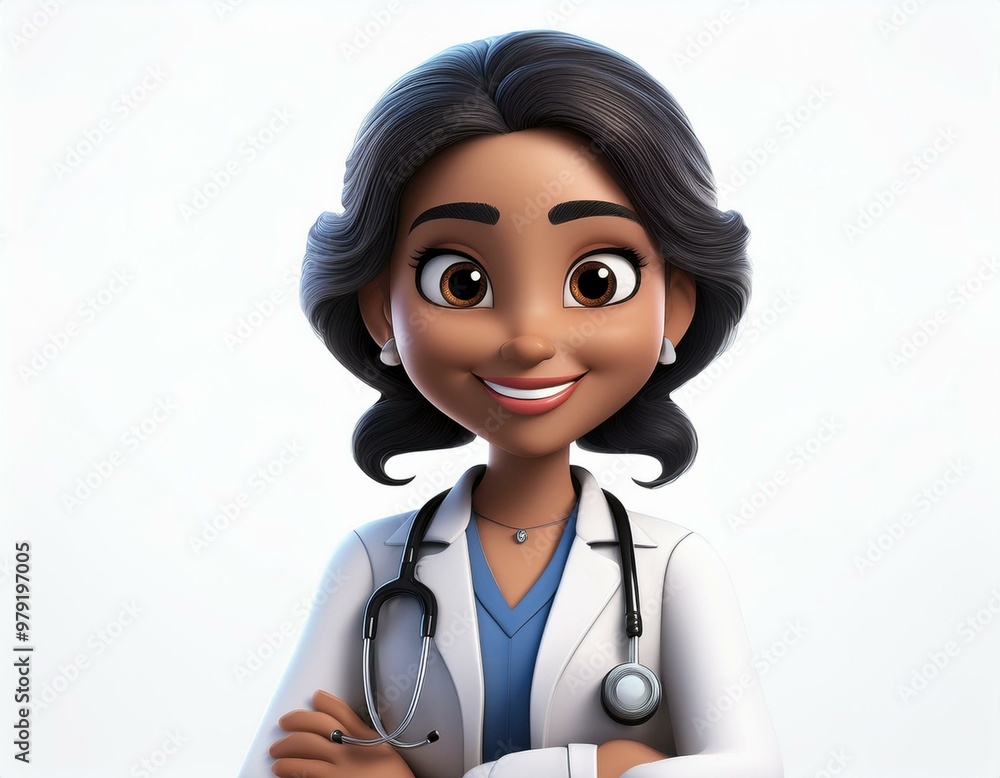 3D Cartoon Female Doctor: Bringing Healthcare to Life with a Fun Twist 3D Cartoon Female Doctor: Bringing Healthcare to Life with a Fun Twist
