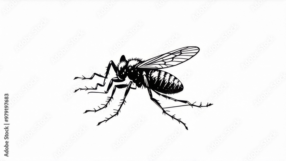 mosquito isolated on white background mosquito isolated on white background