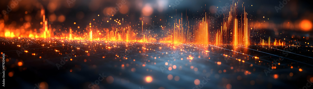 Abstract Background - Orange and Blue Bokeh Lights Abstract Background Abstract Background - Orange and Blue Bokeh Lights Abstract Background