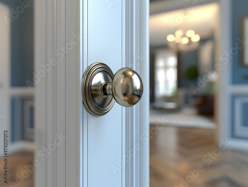 Classic Door Knob Design Realistic Image