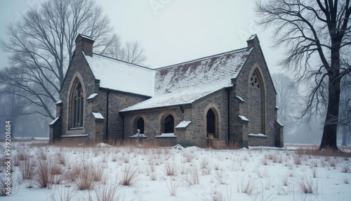  Snowy solitude  A church in a winter wonderland