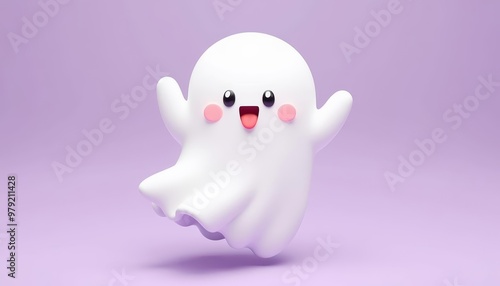  Happy and playful ghost character