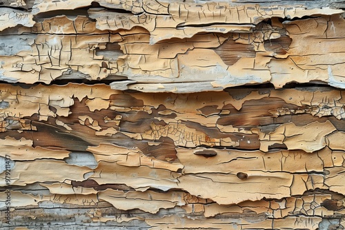 Wood deteriorated by termites photo