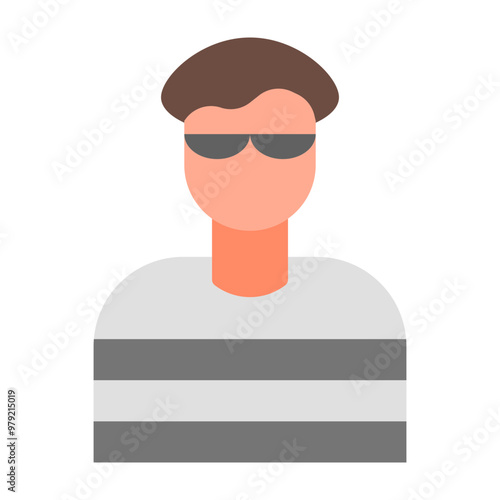 Criminal Vector Flat Icon Design