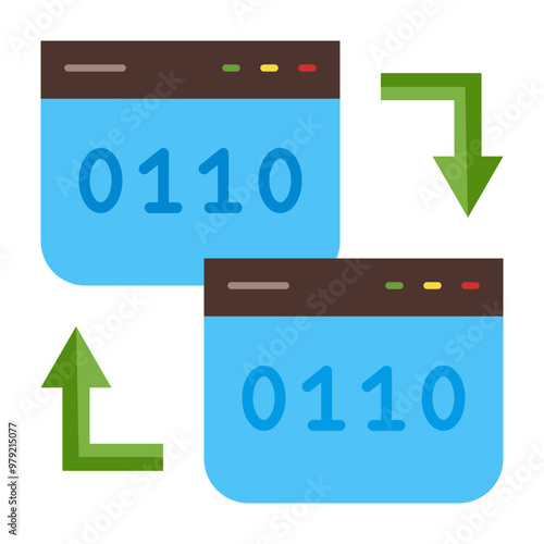 Duplicate Vector Flat Icon Design