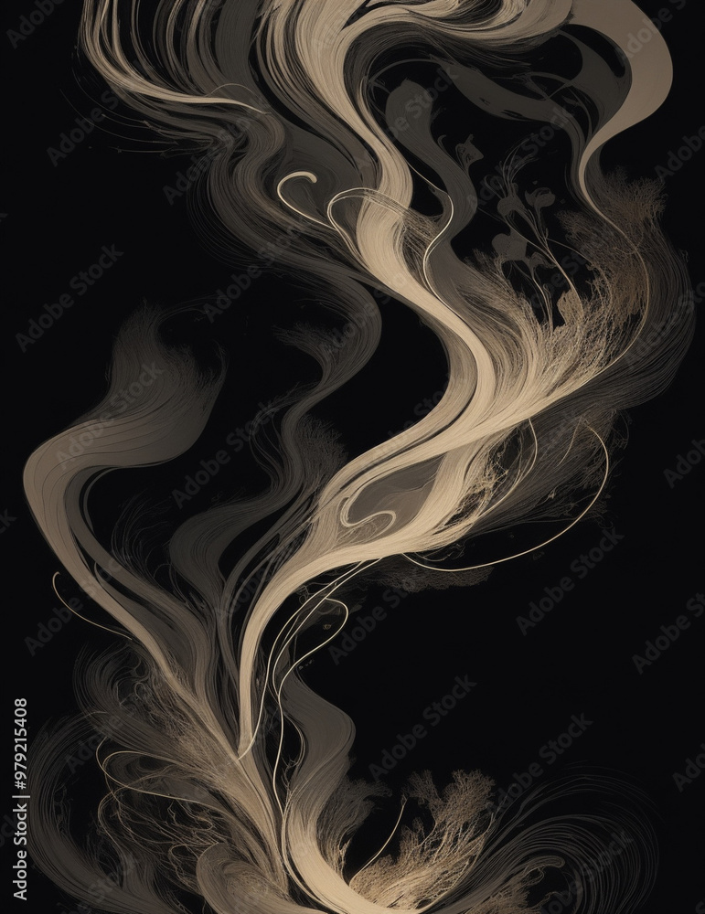 abstract smoke background - abstract black and white smoke background - Generative AI abstract smoke background - abstract black and white smoke background - Generative AI