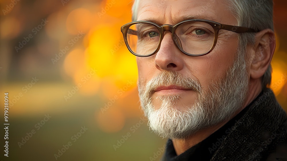 Thoughtful older man with glasses, showcasing wisdom and confidence. Thoughtful older man with glasses, showcasing wisdom and confidence.