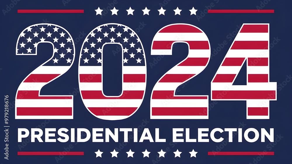 2024 U.S. Presidential Election, Voting Day 2024 Stock Illustration