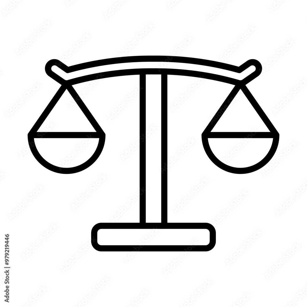 Balance scale line icon Balance scale line icon