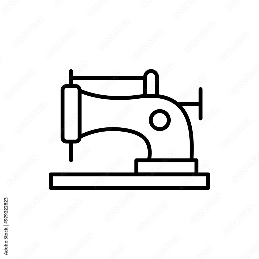 Sewing machine outline icons, minimalist vector illustration ,simple transparent graphic element .Isolated on white background Sewing machine outline icons, minimalist vector illustration ,simple transparent graphic element .Isolated on white background