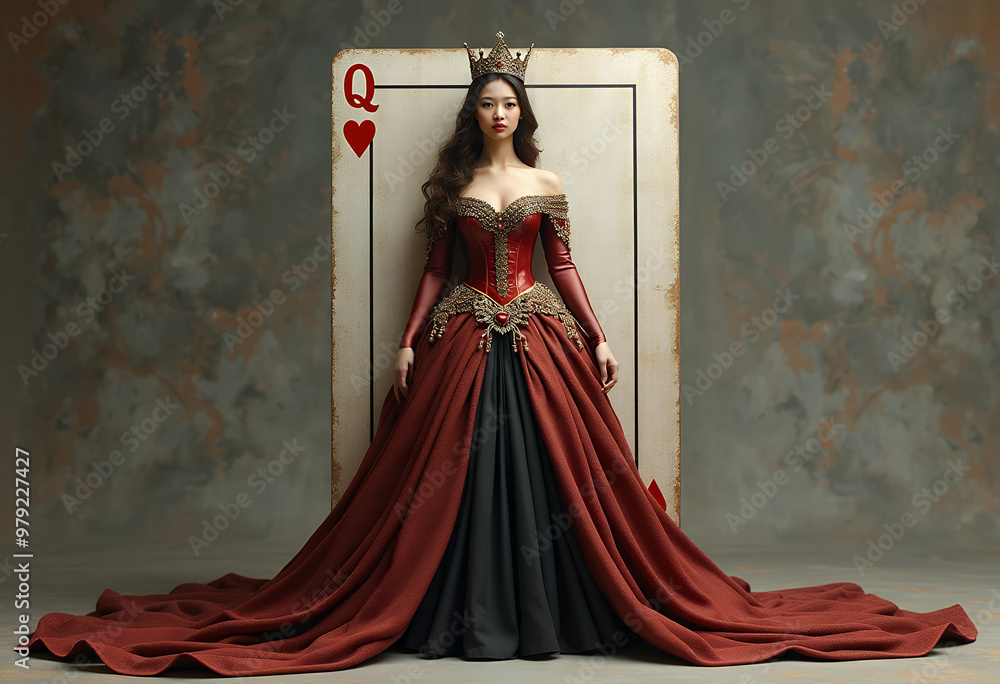 Naklejka premium queen card
