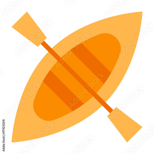 Dinghy Vector Flat Icon Design