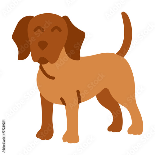 Dog Vector Flat Icon Design