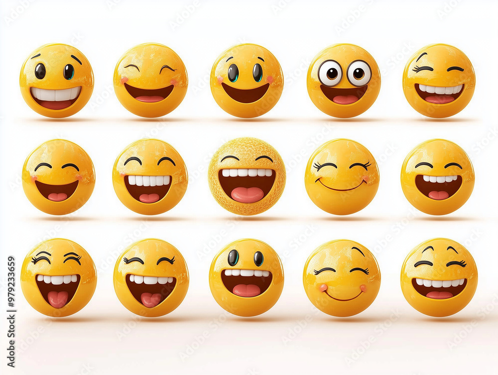 smiley, gesicht, icon, lächeln, emoticon, vektor, anpassen, ausdruck ...