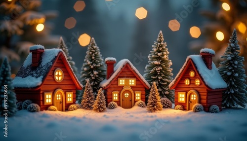  Cozy Christmas Cottage Scene