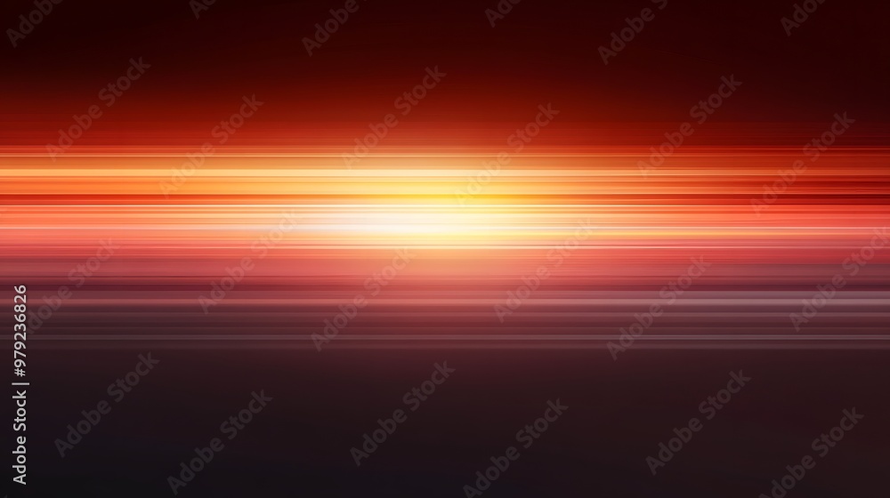 Obraz premium Abstract Sunset Background with Horizontal Lines