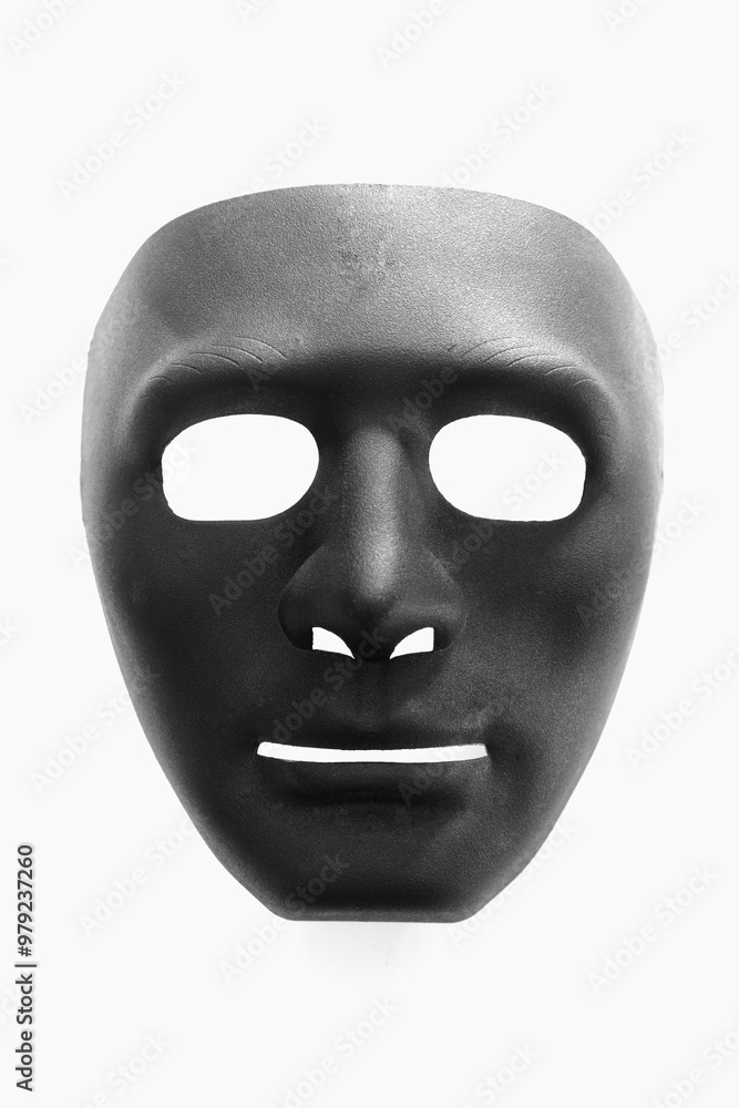 Black hokey mask. Photo with clipping path Black hokey mask. Photo with clipping path