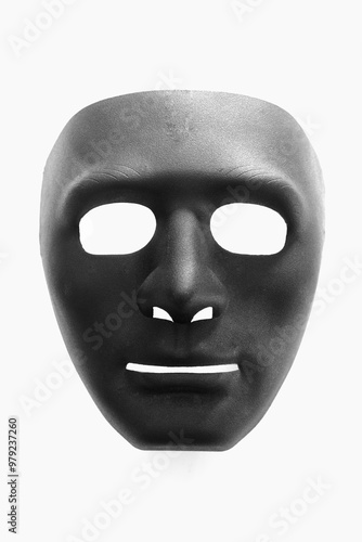 Black hokey mask. Photo with clipping path