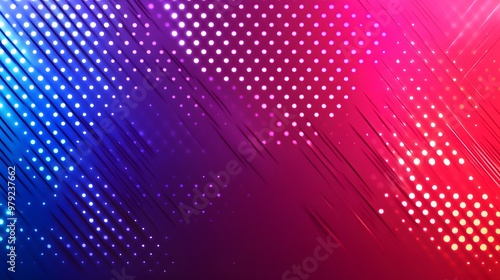 Abstract Purple Pink Gradient Background with Bokeh Lights and Diagonal Lines