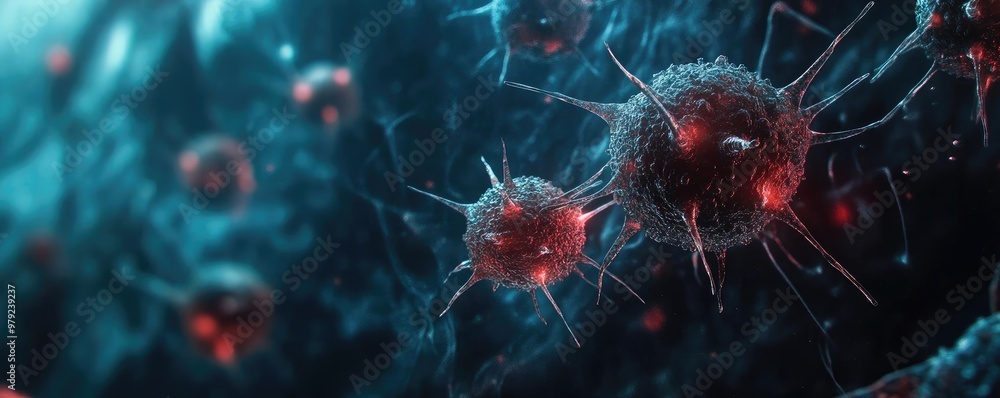 Close-up view of microorganisms with glowing features, showcasing intricate details of cellular structures and vibrant colors. Close-up view of microorganisms with glowing features, showcasing intricate details of cellular structures and vibrant colors.