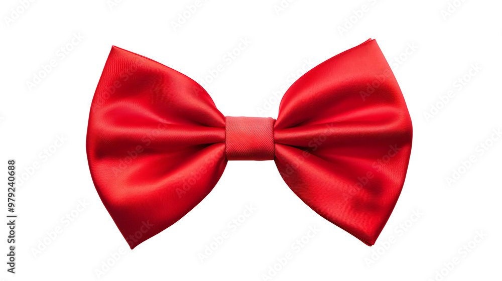 Red bow isolated on background