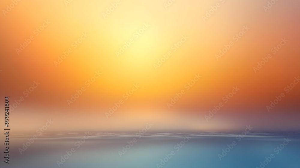 Obraz premium Abstract Blurred Sunset Sky Over Water