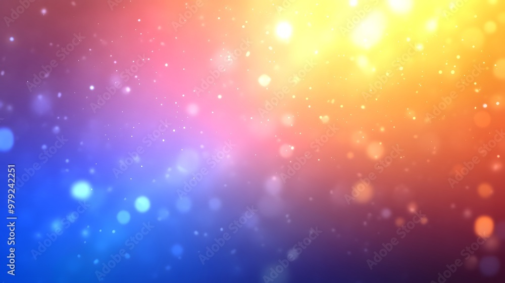 Fototapeta premium Abstract Blurred Background with Bokeh Lights and Gradient Colors