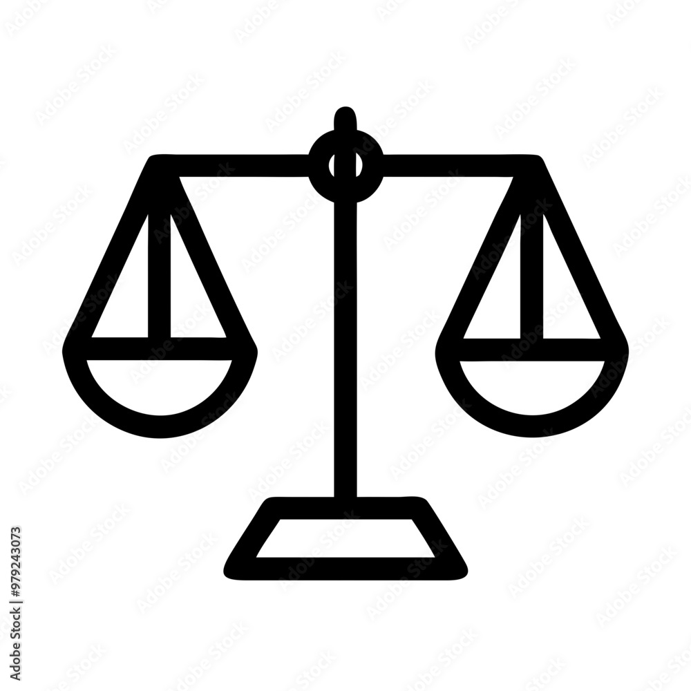 Balanced-scales vector icon, minimalist style, justice and fairness concept, icon on transparent background, mental health theme Balanced-scales vector icon, minimalist style, justice and fairness concept, icon on transparent background, mental health theme