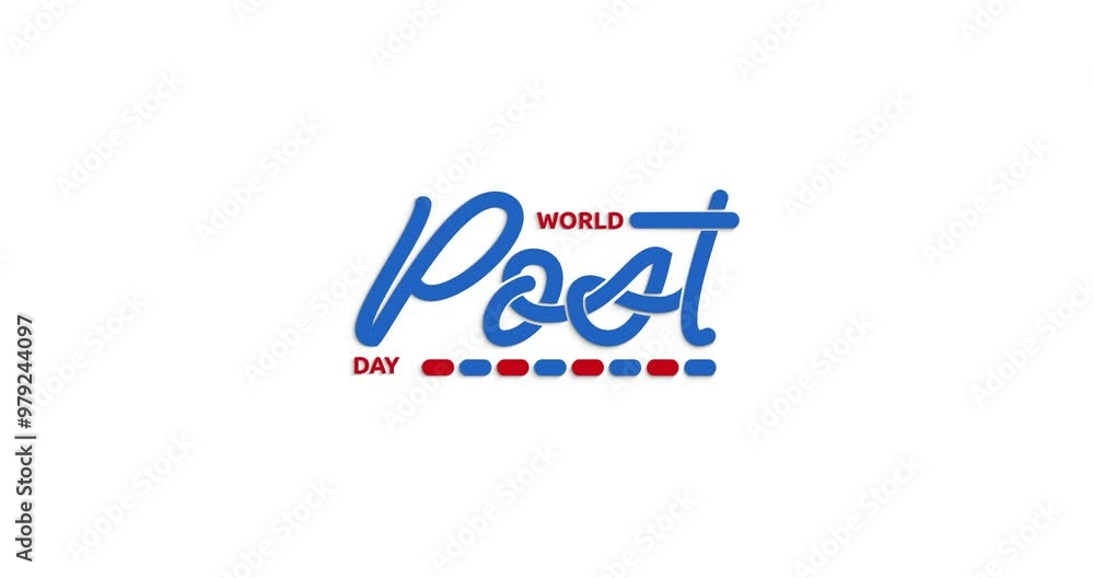 World Post Day Text Animation with Alpha Channel. Elegant Handwritten Calligraphy. Great for Celebrating Postal Services, Educational Content, and Events Promoting Global Communication World Post Day Text Animation with Alpha Channel. Elegant Handwritten Calligraphy. Great for Celebrating Postal Services, Educational Content, and Events Promoting Global Communication